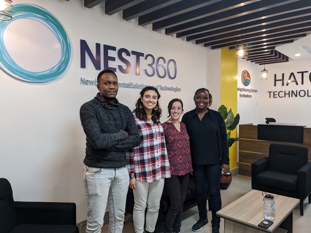 Pictured above: Celsi Monitor researchers, Lewis Kamindu, Sonia Sosa, Natalie Mitchell, and Melanie Abongo in NEST360 Kenya office