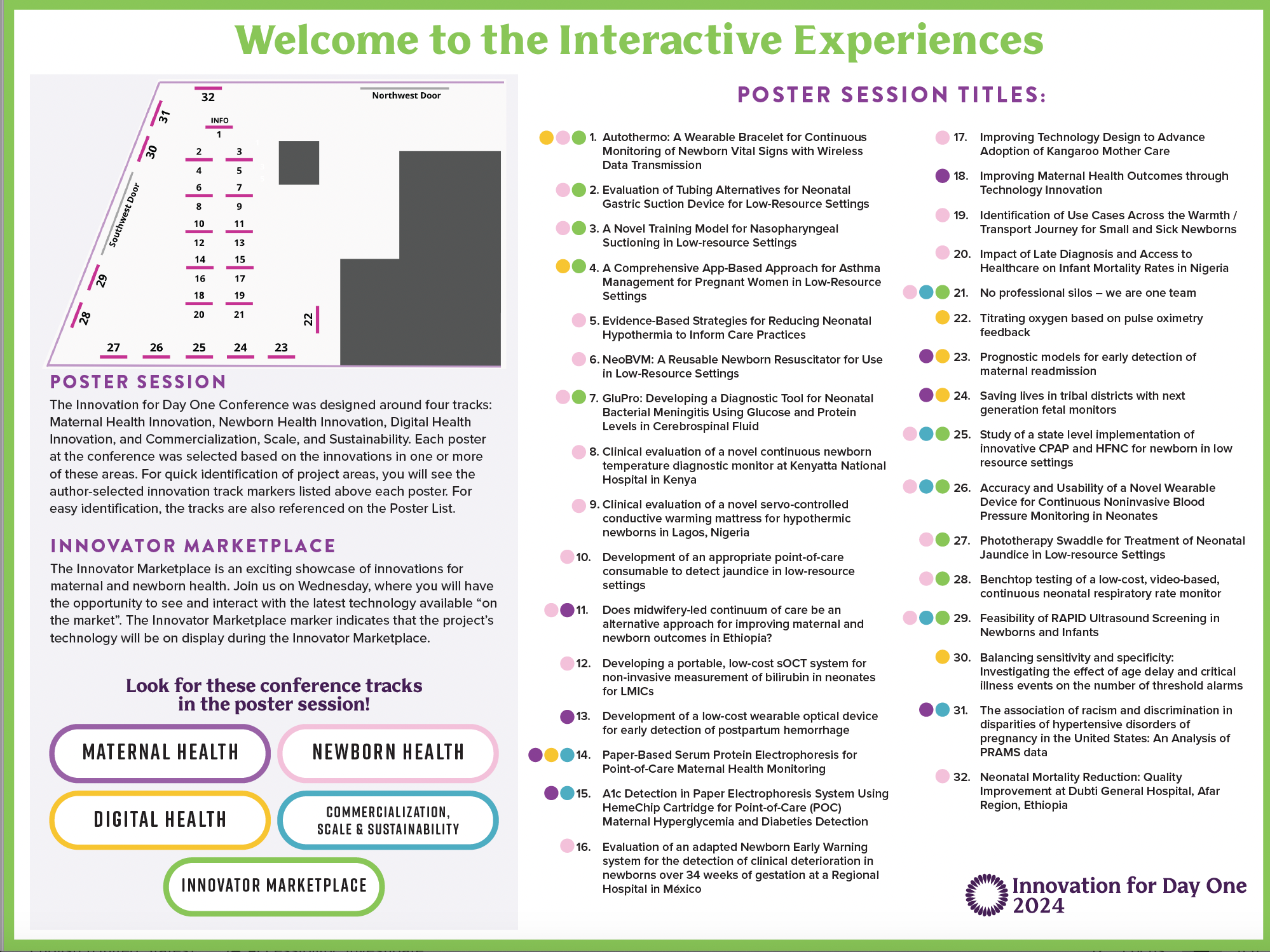 Map of event space for poster review