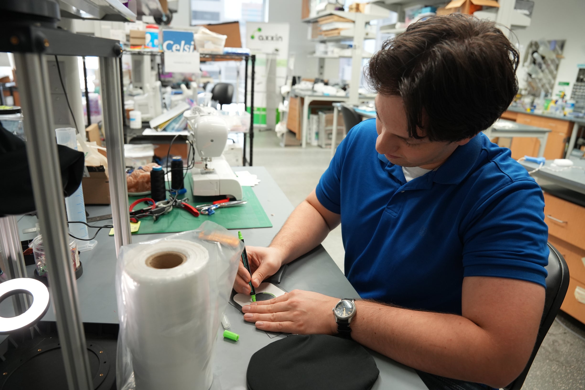Picture of Ben Balderas in the Rice360 lab