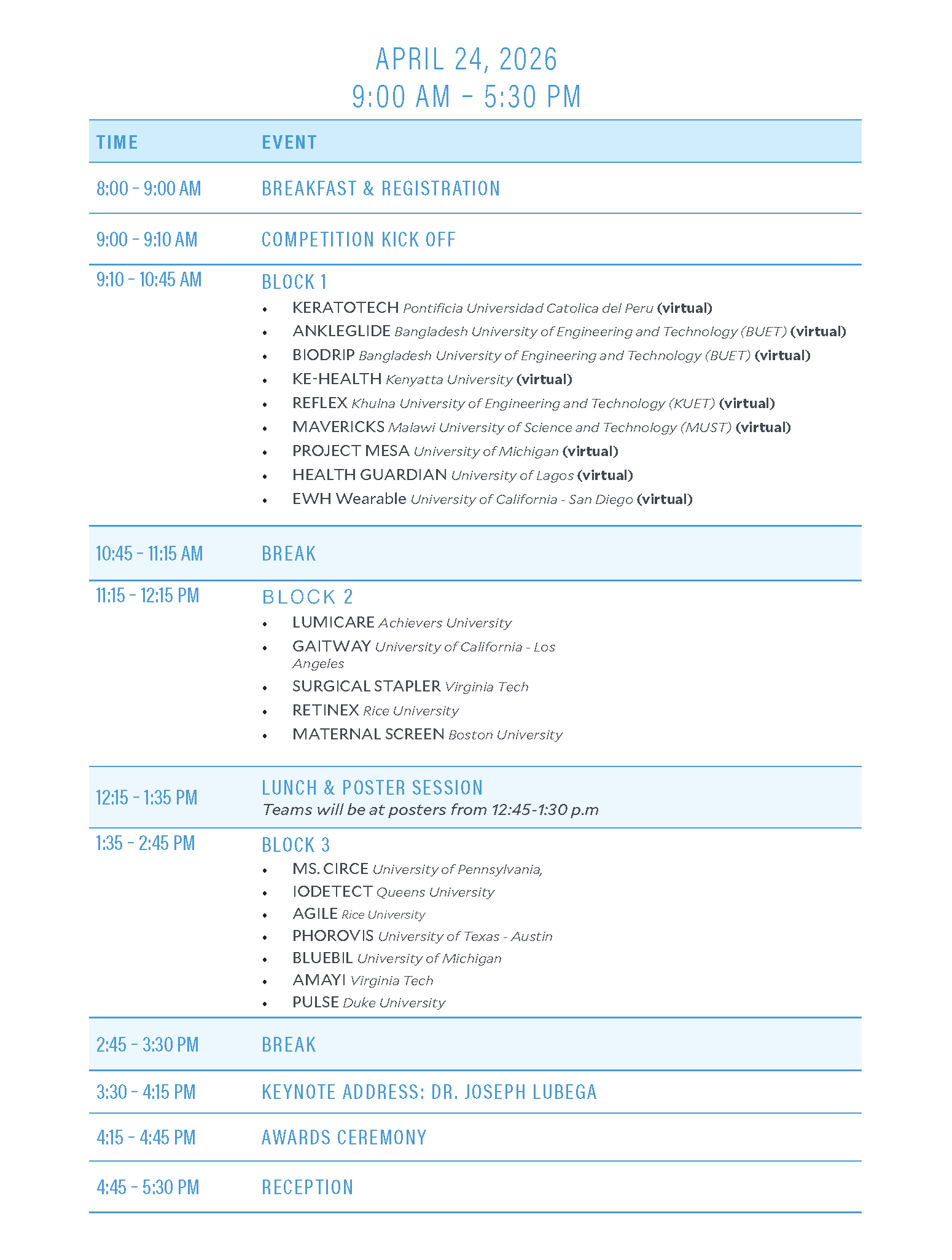 Design Competition Program