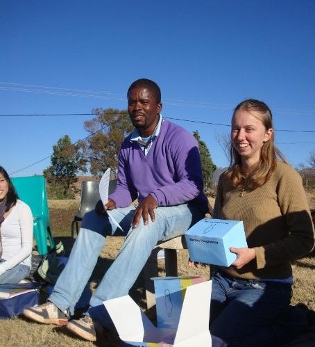 Andrea with her collaborator and project