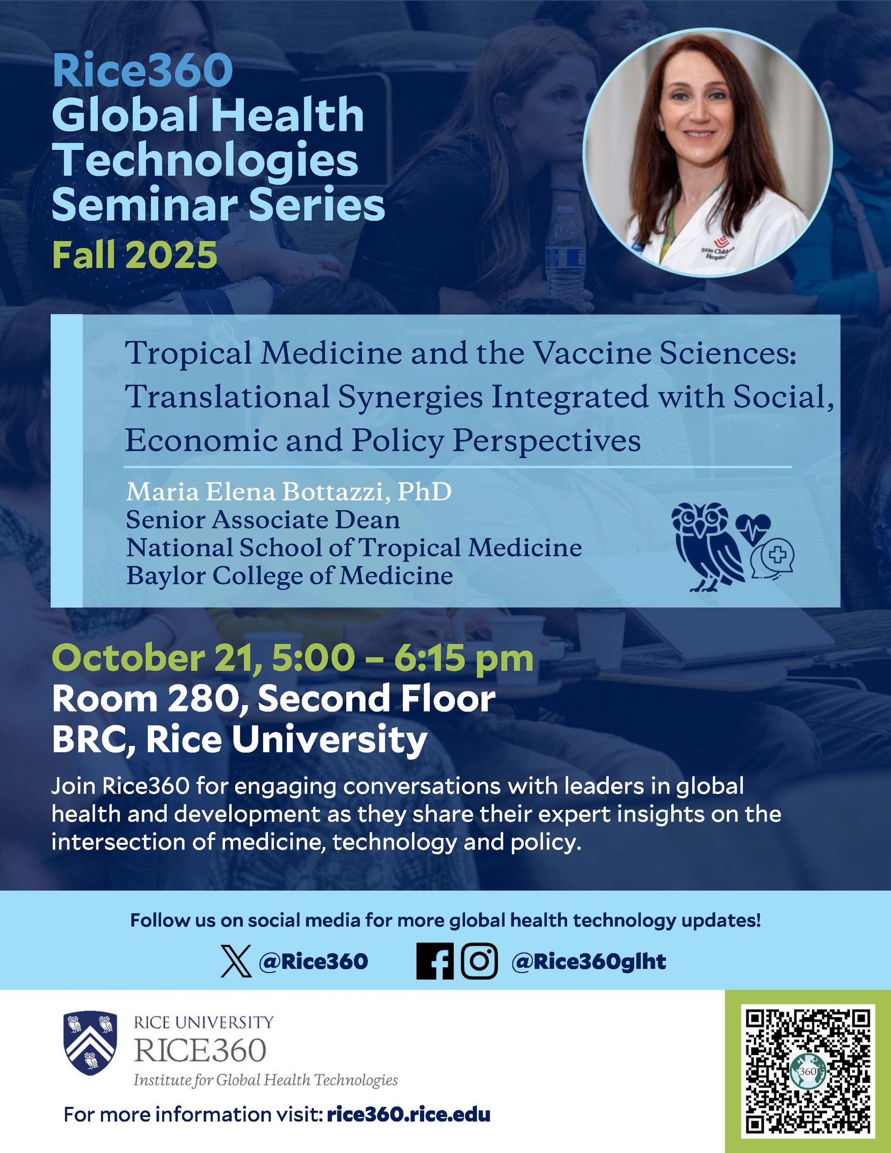 Maria Elena Bottazzi Seminar Series Flyer